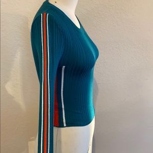 Top shop long sleeve quilt tight fitted sweater